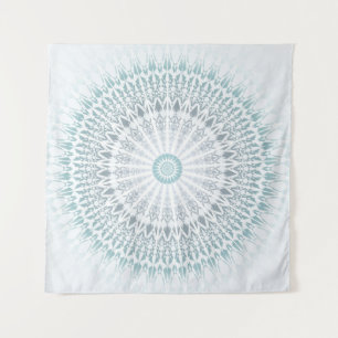 Tenture Murale Mandala géométrique moderne Aqua sarcelle