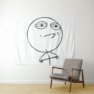 Tenture Murale mèmes défi accepté le Me