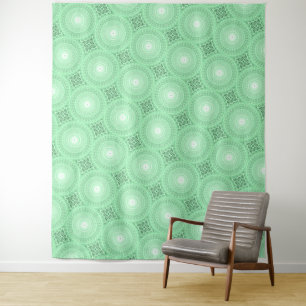 Tenture Murale Motif des cercles verts de printemps