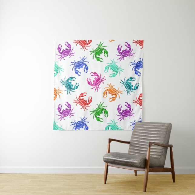 Tenture Murale Motif des crabes (En situation (horizontale))