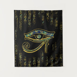 Tenture Murale Oeil égyptien de Horus sur les hiéroglyphes et le