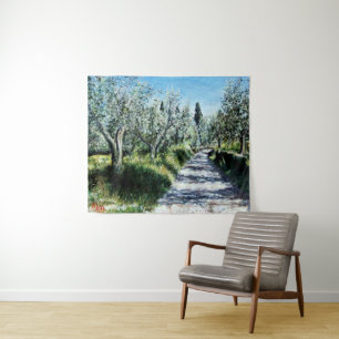 Tenture Murale OLIVIERS DANS RIMAGGIO Paysage de Toscane