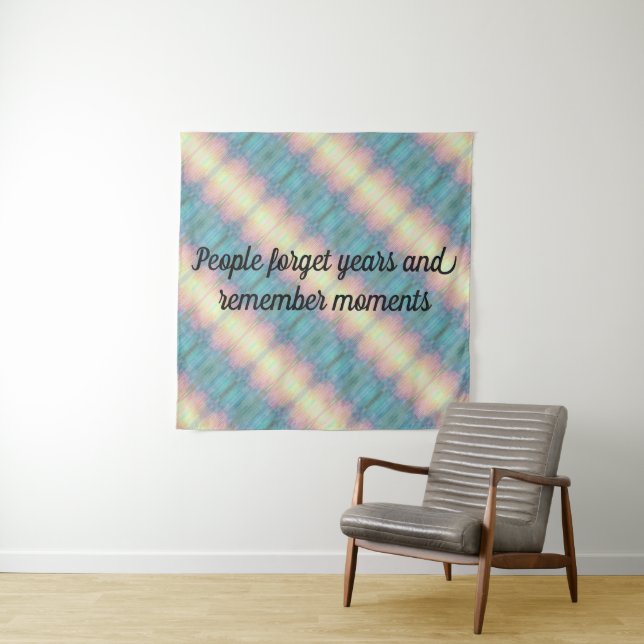 Tenture Murale Oublier les années Se souvenir des moments Pastel  (En situation)