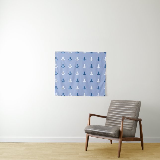 Tenture Murale Petit motif mignon d'Ancre (En situation (horizontale))