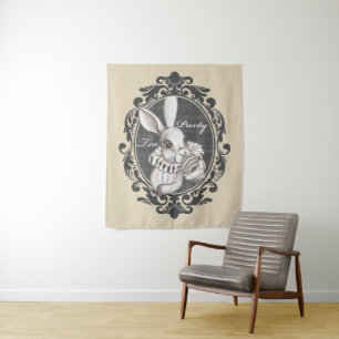 Tenture Murale Tea Party de lapin victorien