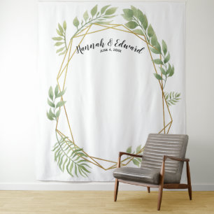 Tenture Murale toile de fond mariage, accessoires photo, géométri
