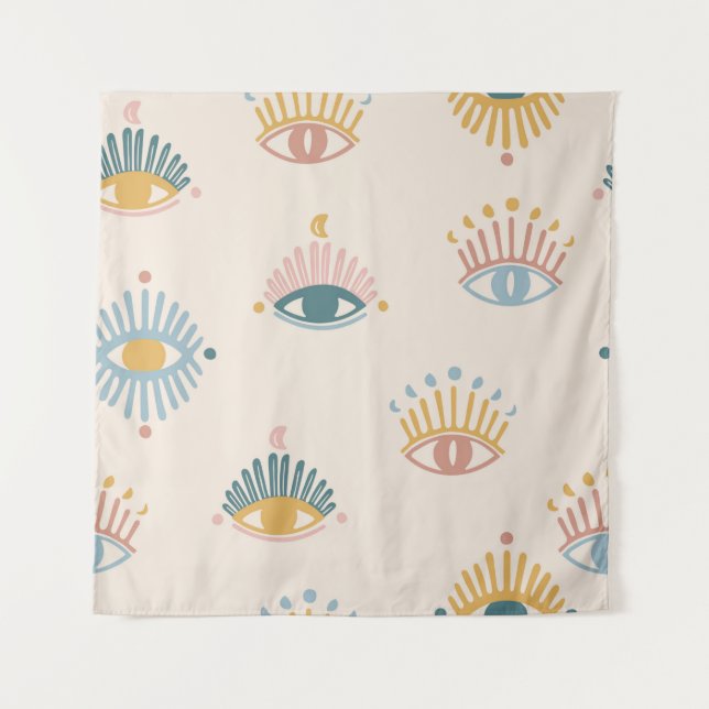 Tenture Mystique yeux sans couture motif, arrière - plan m (Devant)