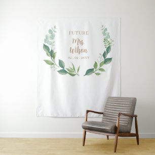 Tenture Nature rustique Fête des mariées verte Contexte