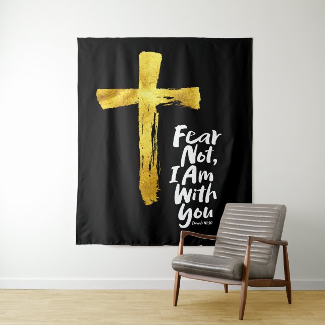 Tenture NE CRAINS PAS, JE SUIS avec toi - Christian - Ésaï (En situation)