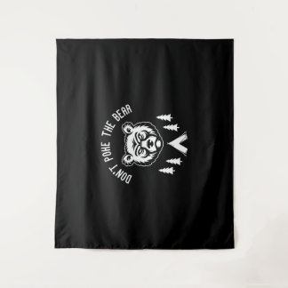 Tenture Ne Poke Pas L'Ours Chasse Pêche Camping