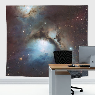 Tenture Nébuleuse Orion Astronomie bleu marron beige ciel