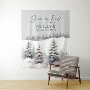 Tenture Neige dans l'amour hiver forêt nuptiale toile de f