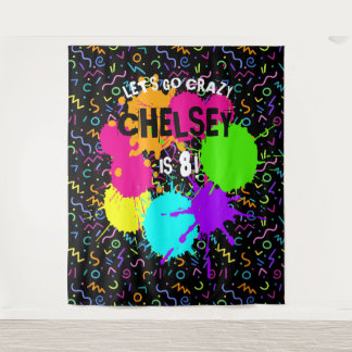 Tenture Neon Llow Photo Backdrop, Glow Party Back Drop