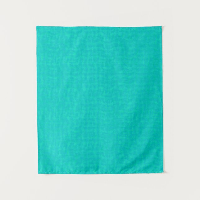 Tenture Néon turquoise texturé. (Devant)