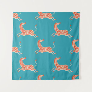 Tenture Neon Zebra : Retro Coloré sans couture