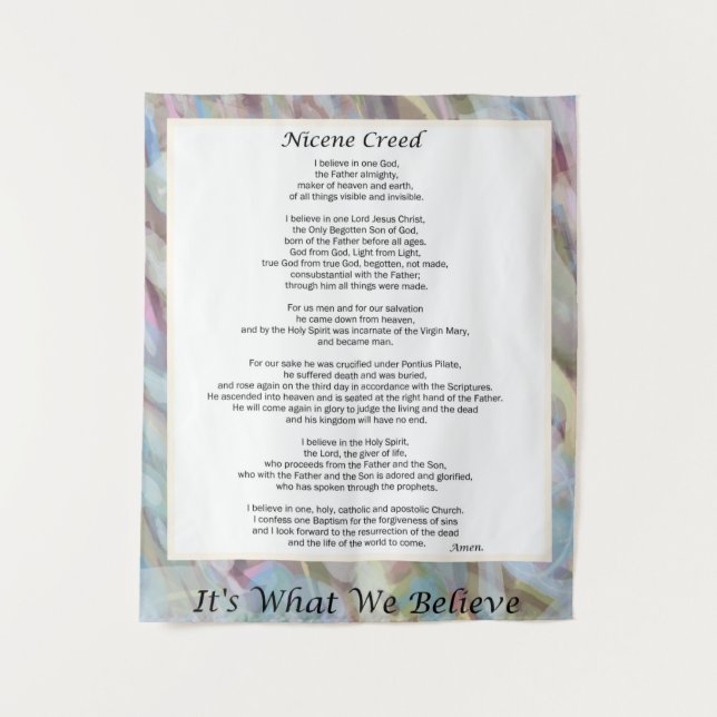 Tenture Nicene Creed Tapestry Christian Prayer Decor (Devant)