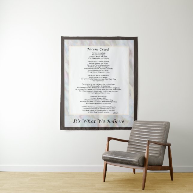 Tenture Nicene Creed Tapestry Christian Prayer Decor (En situation)