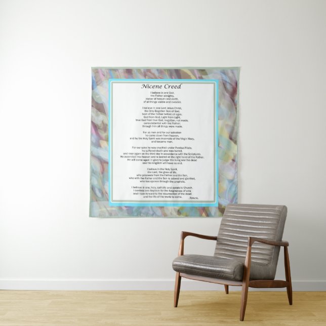 Tenture Nicene Creed Tapestry Christian Prayer Wall Decor (En situation)