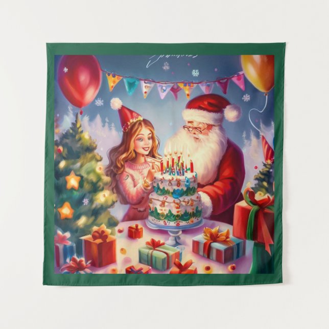 Tenture Noël Anniversaire 8 (Devant)