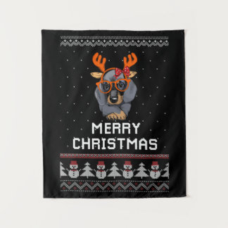 Tenture Noël Dachshund
