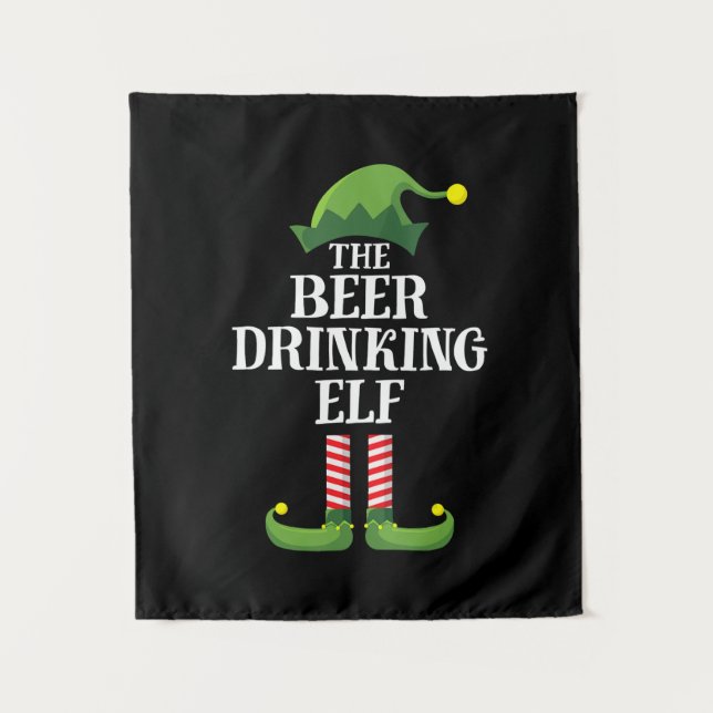 Tenture Noël d'anniversaire de boisson de bière (Devant)