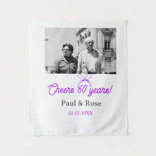 Tenture Nœud violet pour les 60 ans d'anniversaire de mari