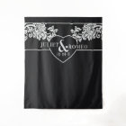 Noir et blanc moderne cadre élégant de mariage