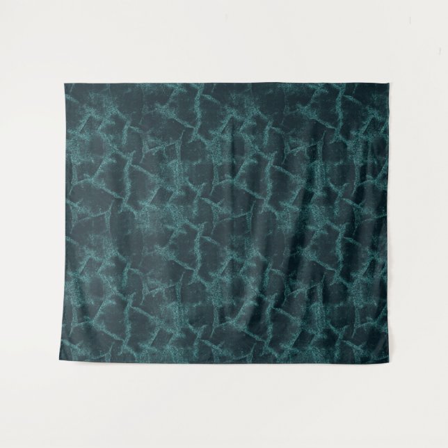 Tenture Noir et turquoise texturé (Devant (Horizontal))