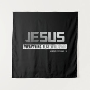 Tenture Nom chrétien JESUS Tout le reste s'estompera