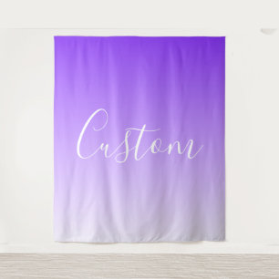 Tenture Nom de script cursif & ombre violet clair modifiab