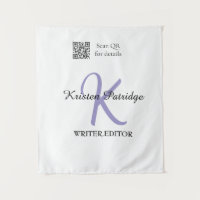 Nom monogramme violet écrivain modifier code QR en