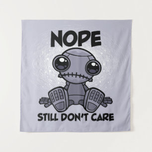 Tenture Nope ne s'en fiche toujours pas mignon robot indif