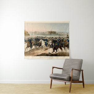 Tenture Nos généraux, restauré Vintage 1864 Civil War Post