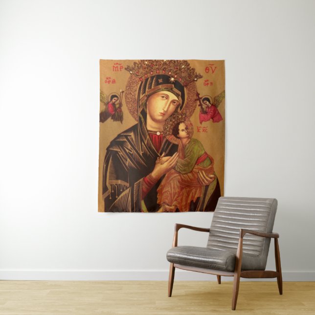 Tenture Notre Dame De Perpetual Aide Version originale (En situation)