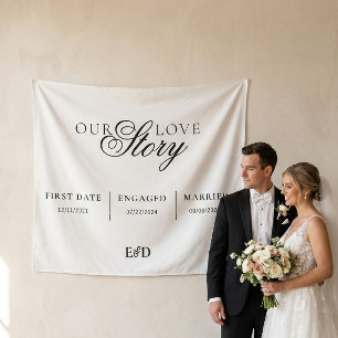 Tenture Notre Histoire d'Amour Tissu Mariage