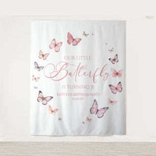 Tenture Notre Petit Papillon Soft Rose Anniversaire