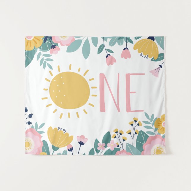 Tenture Notre petit soleil Boho floral ONE (Devant (Horizontal))