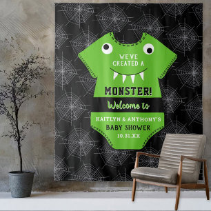 Tenture "Nous avons créé un monstre" Baby shower Halloween