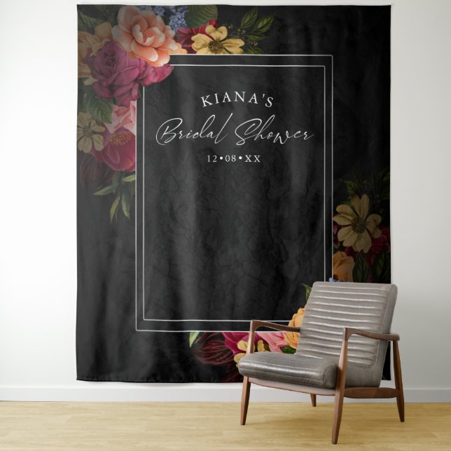 Tenture Nuits Langoureuses Florales Mariage Fête de Mariée (En situation)