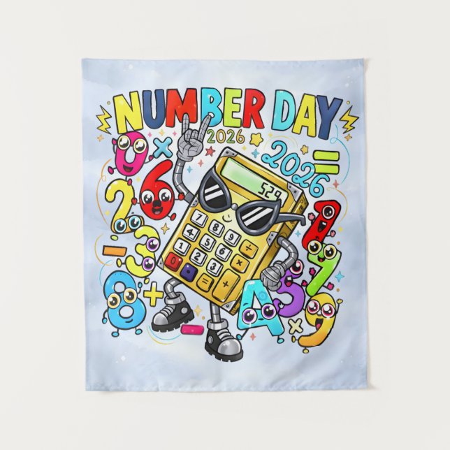 Tenture Number Day 2026 Maths Rockstar Banner for Schools (Devant)