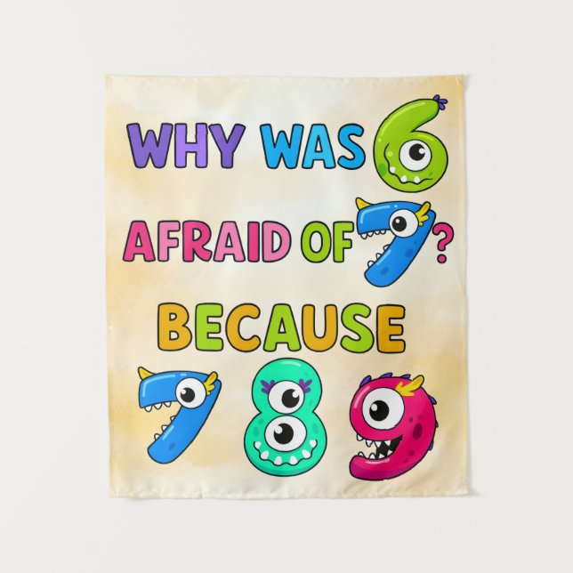 Tenture Number Day Funny Maths 7 8 9 Banner for Schools (Devant)