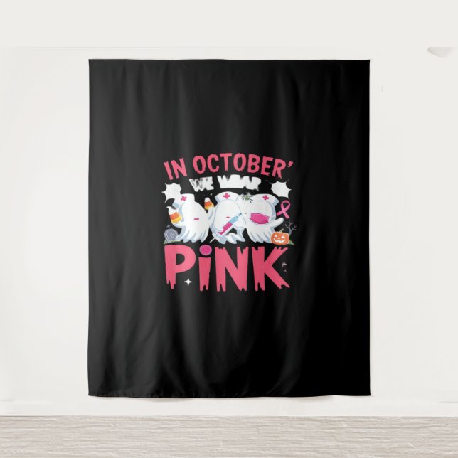 Tenture Octobre Nous Portons Une Infirmière Rose Sensibili (Devant)