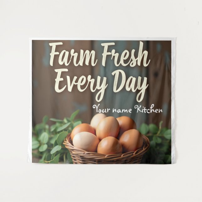 Tenture OEufs Agricoles Rustiques Mur Art Imprimer (Devant (Horizontal))