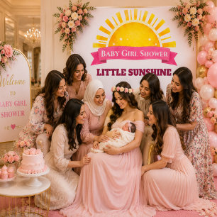 Tenture Œuvre d'art pour Baby Shower Rose Jaune de Rêve