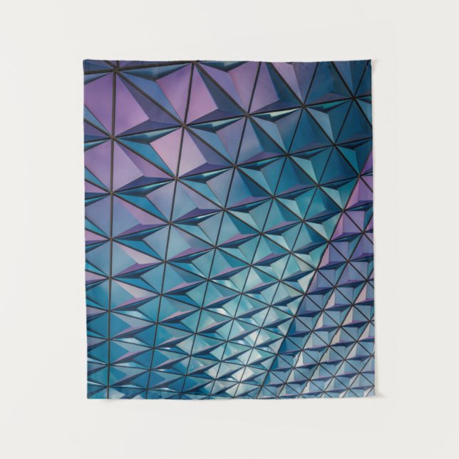 Tenture oeuvres d'art turquoise et rose (Devant)