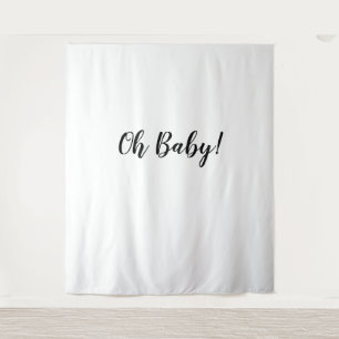 Tenture Oh Baby Backdrop Oh Baby Banner Tapestry