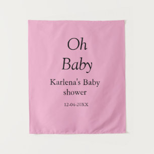 Tenture Oh bébé nom du bébé date de la baby shower simple