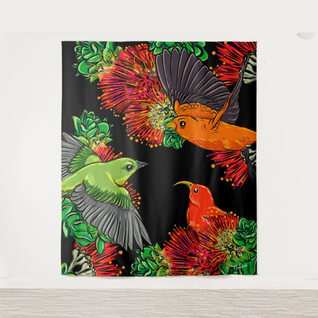 Tenture oiseau hawaïen autochtone (Devant)