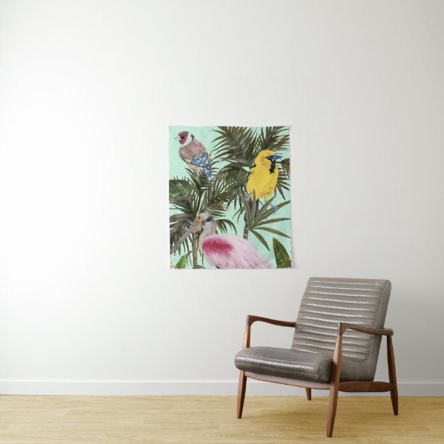 Tenture Oiseaux au paradis (En situation)