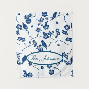 Tenture Oiseaux de Toile contemporains & Flore